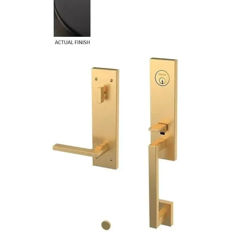 Baldwin Minneapolis 3/4 Escutcheon Handleset with Interior 5162 Minneapolis Lever in Oil Rubbed Bronze finish