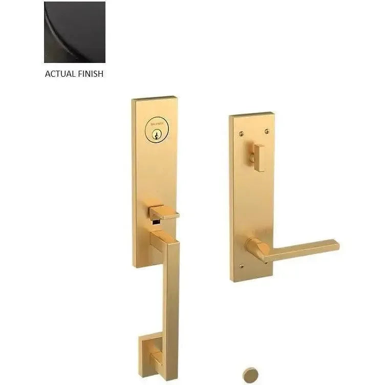 Baldwin Minneapolis 3/4 Escutcheon Handleset with Interior 5162 Minneapolis Lever in Oil Rubbed Bronze finish