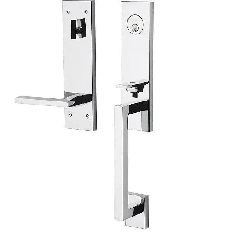 Baldwin Minneapolis 3/4 Escutcheon Handleset with Interior 5162 Minneapolis Lever in Polished Chrome finish
