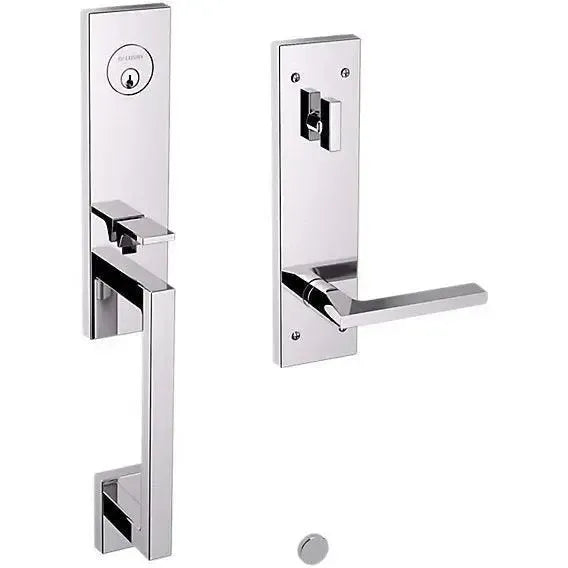 Baldwin Minneapolis 3/4 Escutcheon Handleset with Interior 5162 Minneapolis Lever in Polished Chrome finish