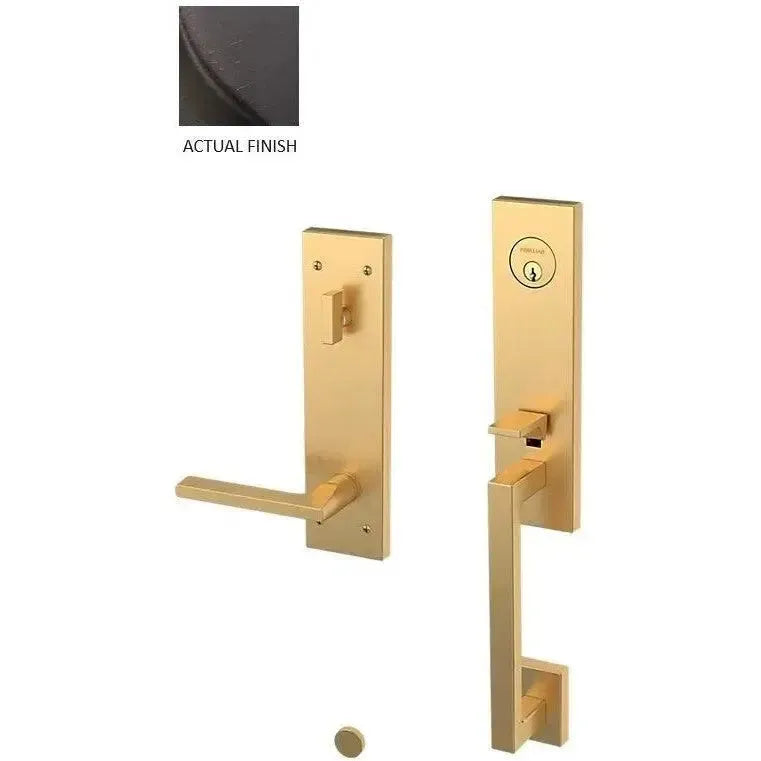 Baldwin Minneapolis 3/4 Escutcheon Handleset with Interior 5162 Minneapolis Lever in Venetian Bronze finish