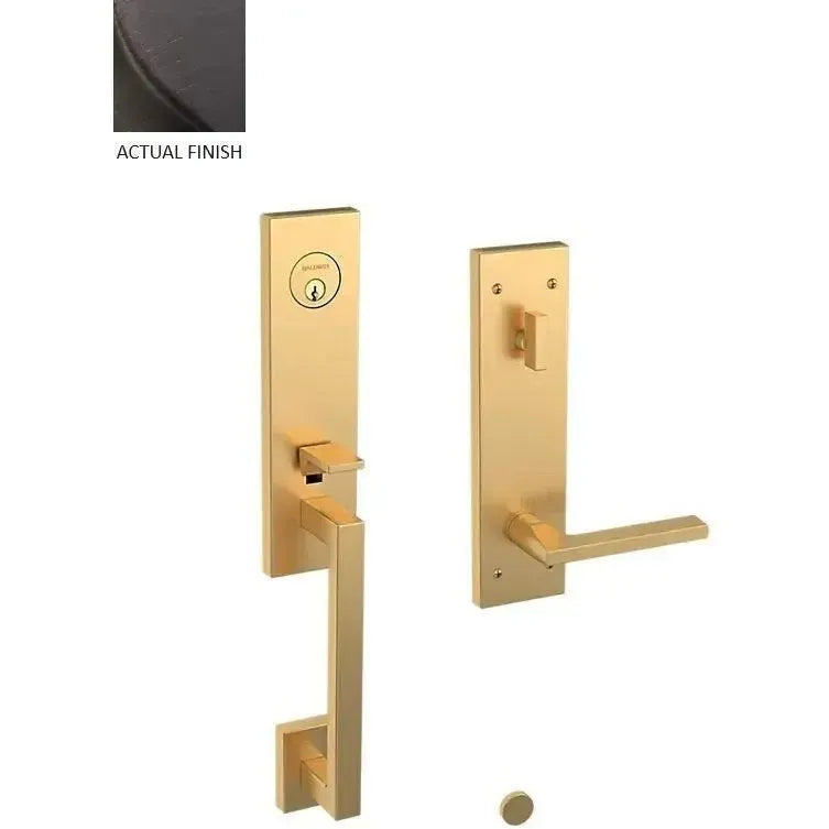 Baldwin Minneapolis 3/4 Escutcheon Handleset with Interior 5162 Minneapolis Lever in Venetian Bronze finish