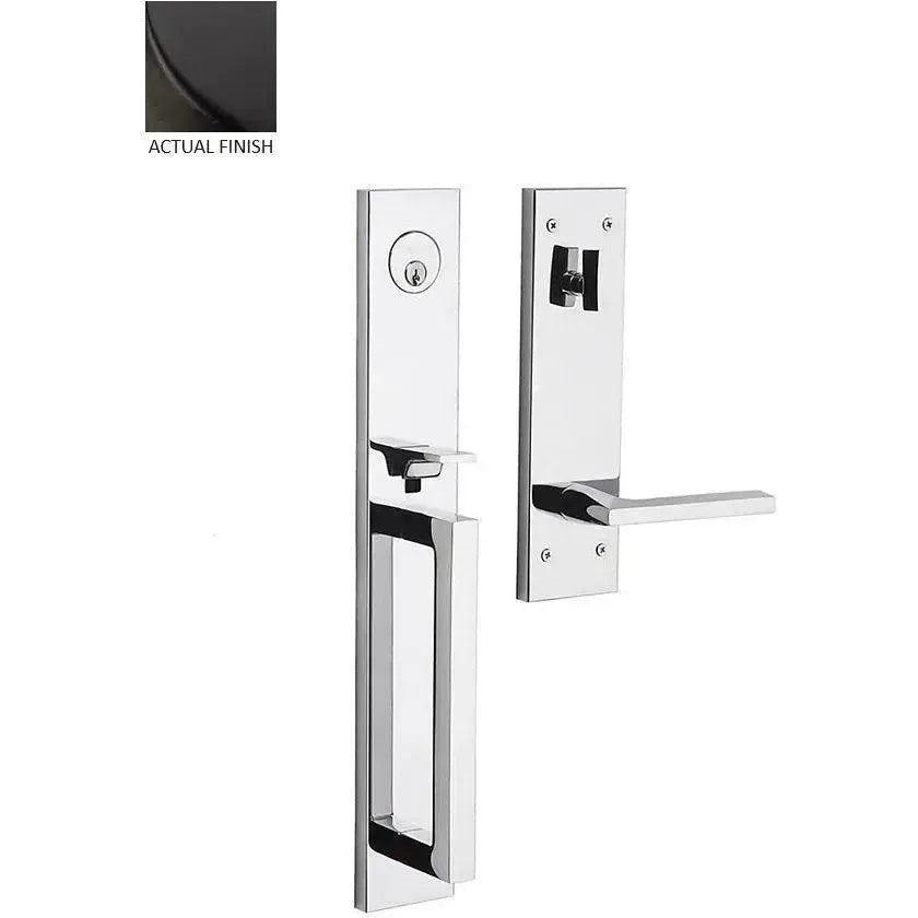 Baldwin Minneapolis Full Escutcheon Single Cylinder Handleset with 5162 Minneapolis Lever in Oil Rubbed Bronze finish