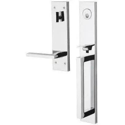 Baldwin Minneapolis Full Escutcheon Single Cylinder Handleset with 5162 Minneapolis Lever in Polished Chrome finish