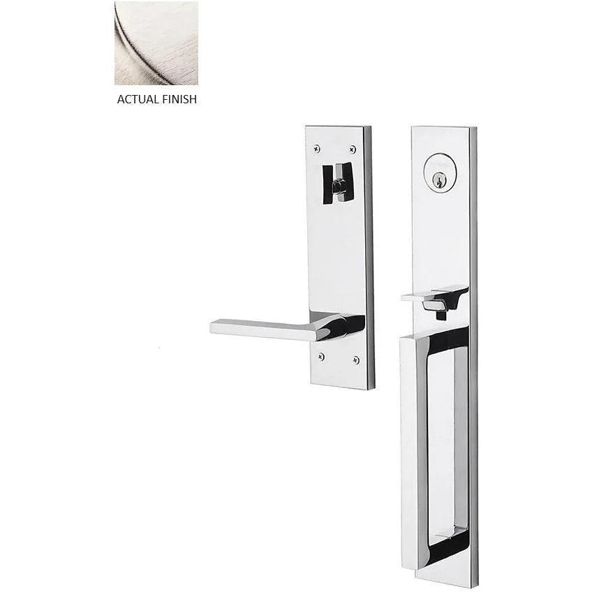 Baldwin Minneapolis Full Escutcheon Single Cylinder Handleset With Interior 5162 Lever Lifetime Satin Nickel