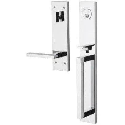 Baldwin Minneapolis Full Escutcheon Single Cylinder Handleset With Interior 5162 Lever Polished Chrome