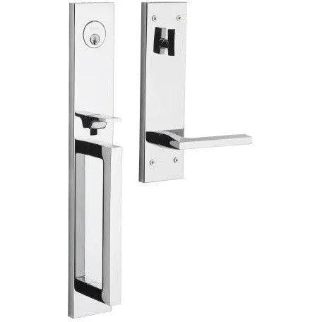 Baldwin Minneapolis Full Escutcheon Single Cylinder Handleset With Interior 5162 Lever Polished Chrome