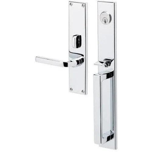 Baldwin Minneapolis Mortise Handleset Entrance Trim with Interior 5162 Lever Polished Chrome