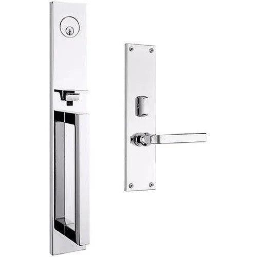 Baldwin Minneapolis Mortise Handleset Entrance Trim with Interior 5162 Lever Polished Chrome