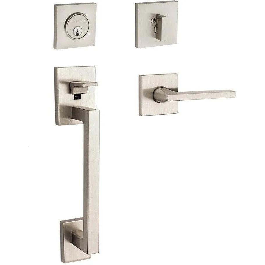 Baldwin Minneapolis Sectional Single Cylinder Handleset with Interior 5162 Lever Lifetime Satin Nickel