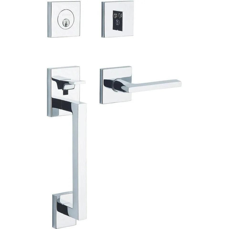 Baldwin Minneapolis Sectional Single Cylinder Handleset with Interior 5162 Lever Polished Chrome