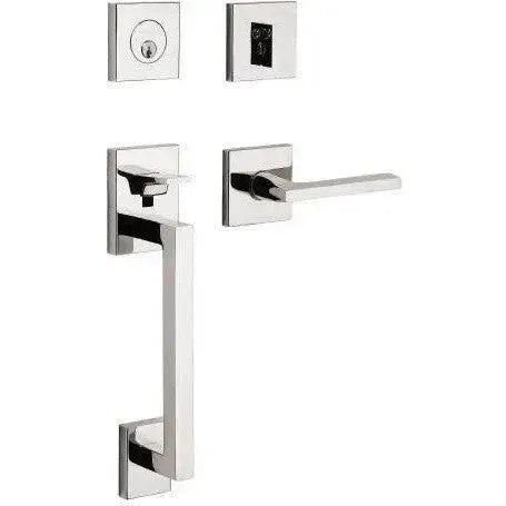 Baldwin Minneapolis Sectional Trim Handleset with Interior 5162 Minneapolis Lever in Lifetime Polished Nickel finish
