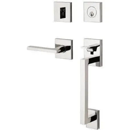 Baldwin Minneapolis Sectional Trim Handleset with Interior 5162 Minneapolis Lever in Lifetime Polished Nickel finish