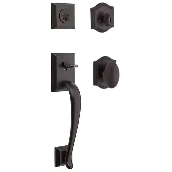 Baldwin ReserveBaldwin Napa Handleset with Interior Ellipse Knob with Traditional Arch Rosette in 