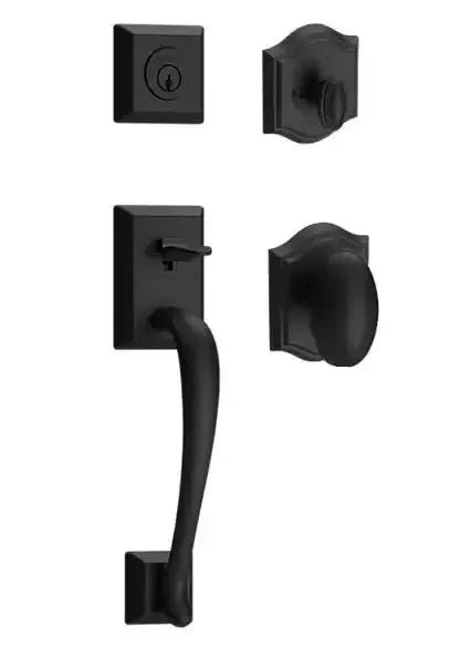 Baldwin ReserveBaldwin Napa Handleset with Interior Ellipse Knob with Traditional Arch Rosette in 