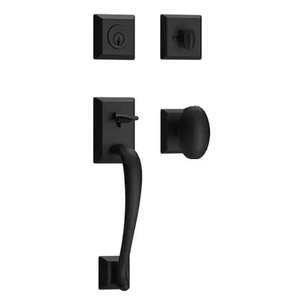 Baldwin ReserveBaldwin Napa Handleset with Interior Ellipse Knob with Traditional Square Rosette in 