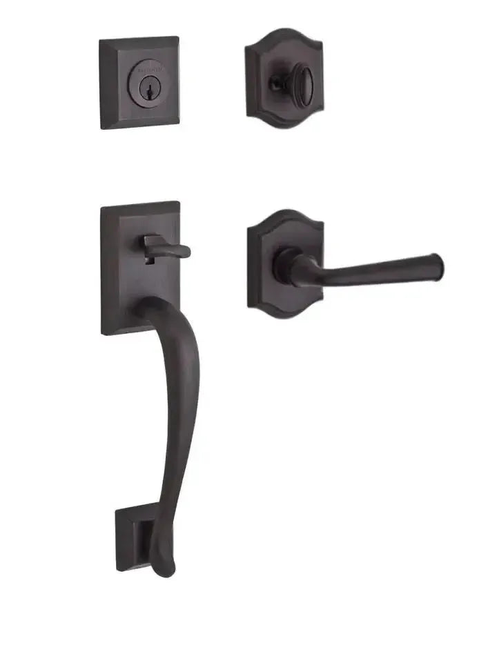 Baldwin ReserveBaldwin Napa Handleset with Interior Federal Lever with Traditional Arch Rosette in 