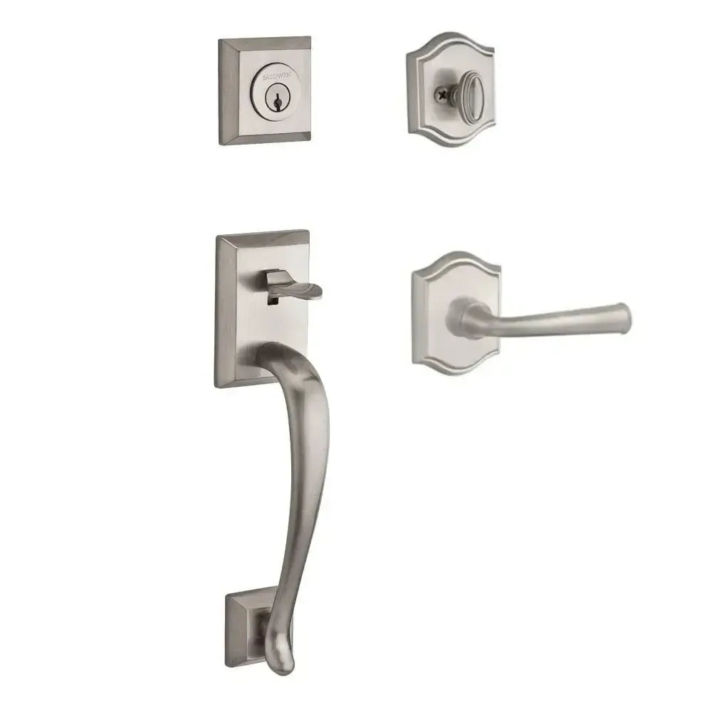 Baldwin ReserveBaldwin Napa Handleset with Interior Federal Lever with Traditional Arch Rosette in 