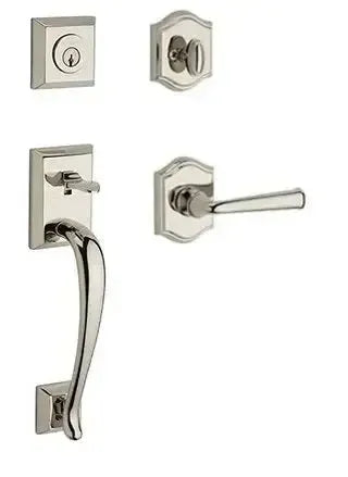 Baldwin ReserveBaldwin Napa Handleset with Interior Federal Lever with Traditional Arch Rosette in 