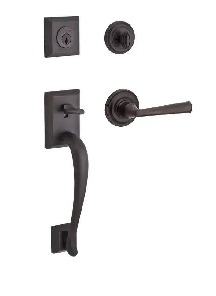 Baldwin ReserveBaldwin Napa Handleset with Interior Federal Lever with Traditional Round Rosette in 