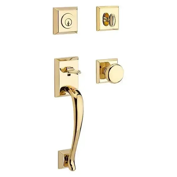 Baldwin ReserveBaldwin Napa Handleset with Interior Round Knob with Traditional Square Rosette in 