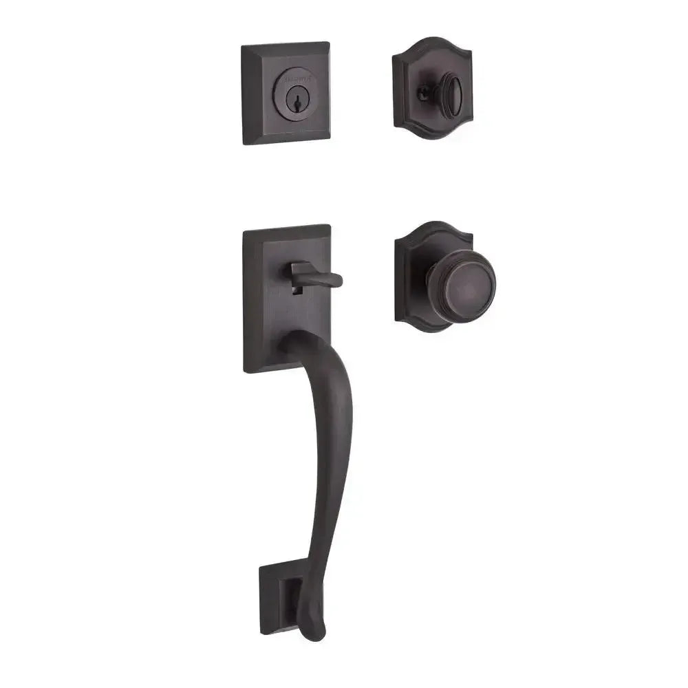 Baldwin ReserveBaldwin Napa Handleset with Interior Traditional Knob with Traditional Arch Rosette in 