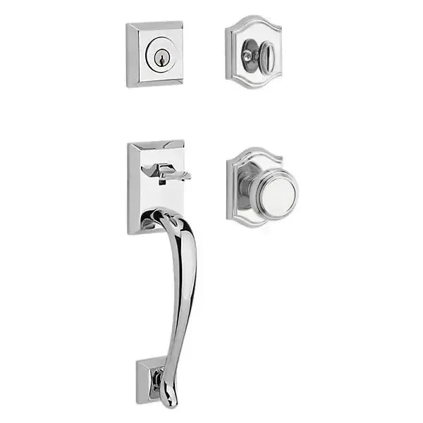 Baldwin ReserveBaldwin Napa Handleset with Interior Traditional Knob with Traditional Arch Rosette in 