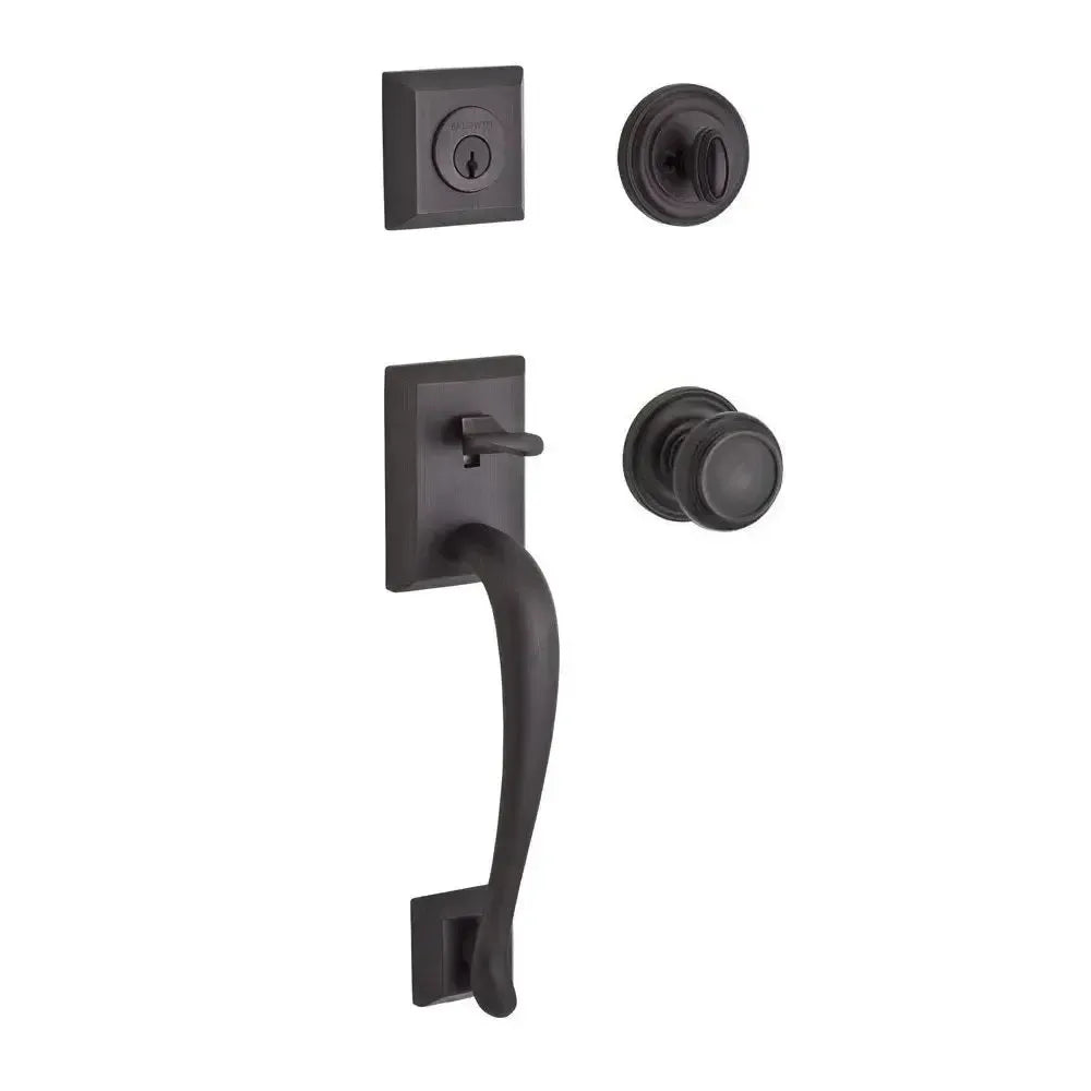 Baldwin ReserveBaldwin Napa Handleset with Interior Traditional Knob with Traditional Round Rosette in 