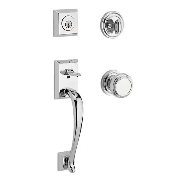 Baldwin ReserveBaldwin Napa Handleset with Interior Traditional Knob with Traditional Round Rosette in 