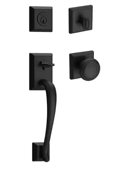 Baldwin ReserveBaldwin Napa Handleset with Interior Traditional Knob with Traditional Square Rosette in 