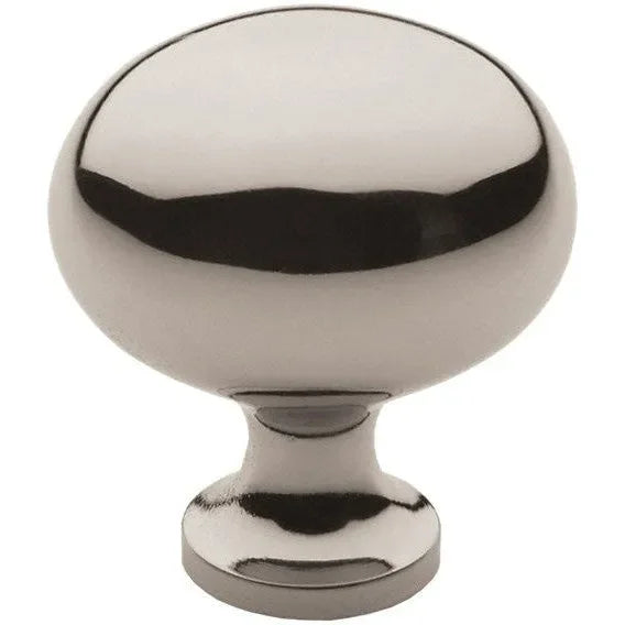 Baldwin Estate Oval Knob 1.312" in Lifetime Polished Nickel finish