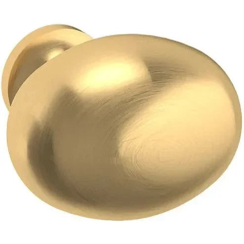 Baldwin Estate Oval Knob 1.312" in Lifetime Satin Brass finish