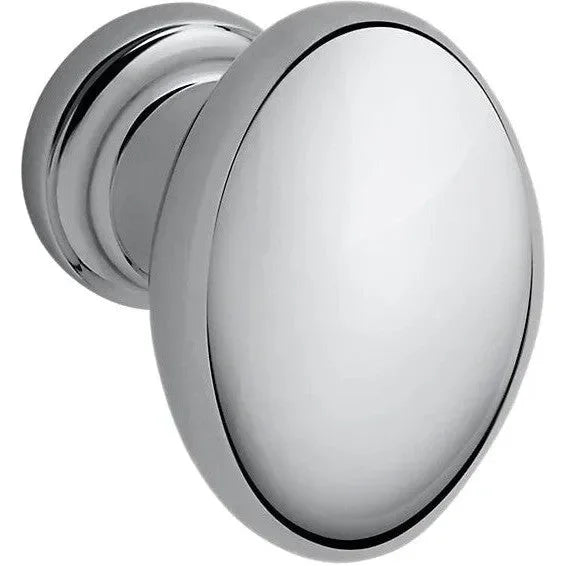 Baldwin Estate Oval Knob 1.25" in Polished Chrome finish