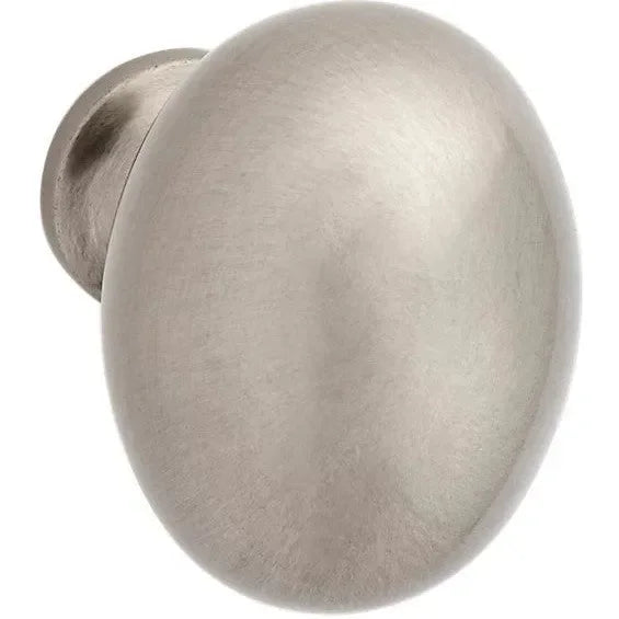 Baldwin Estate Oval Knob 1.312" in Satin Nickel finish