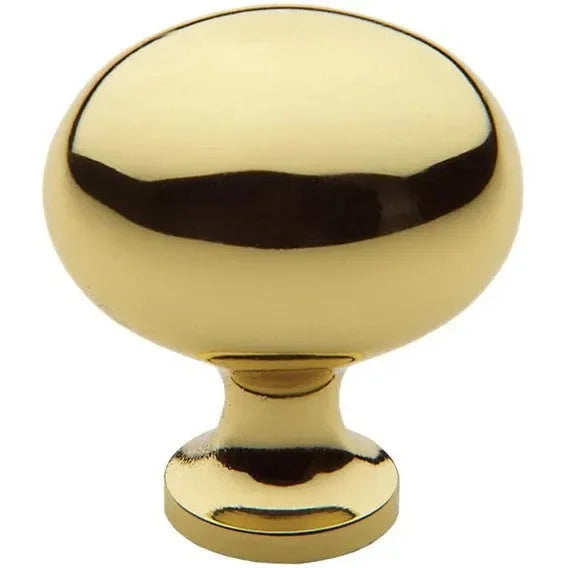Baldwin Estate Oval Knob 1.312" in Unlacquered Brass finish