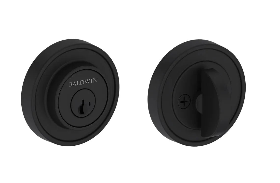 Baldwin Recessed Round Deadbolt in Satin Black finish