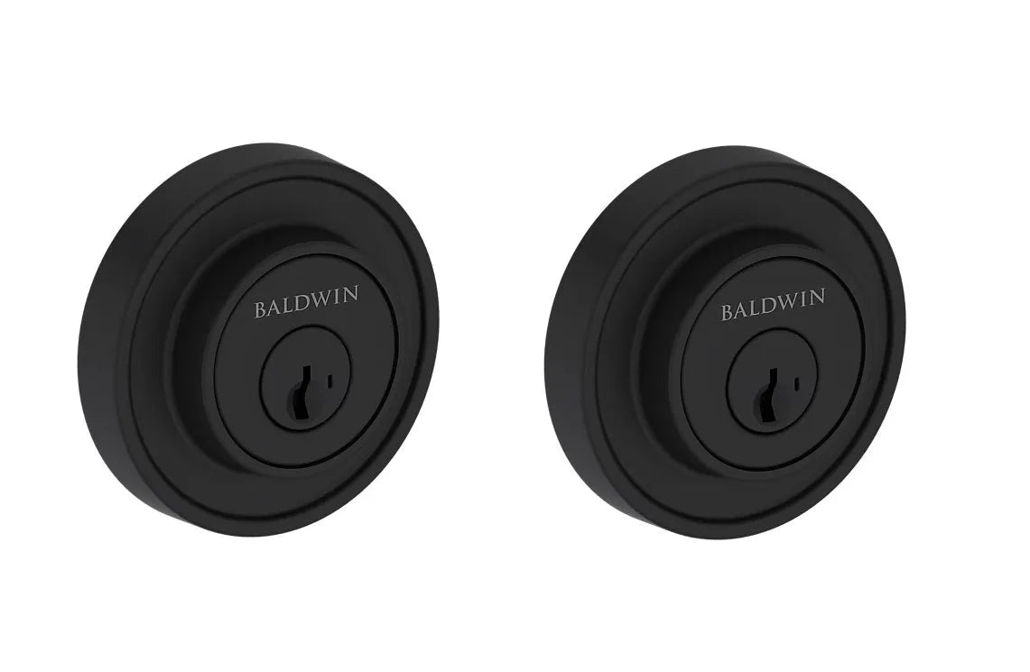 Baldwin Recessed Round Deadbolt in Satin Black finish