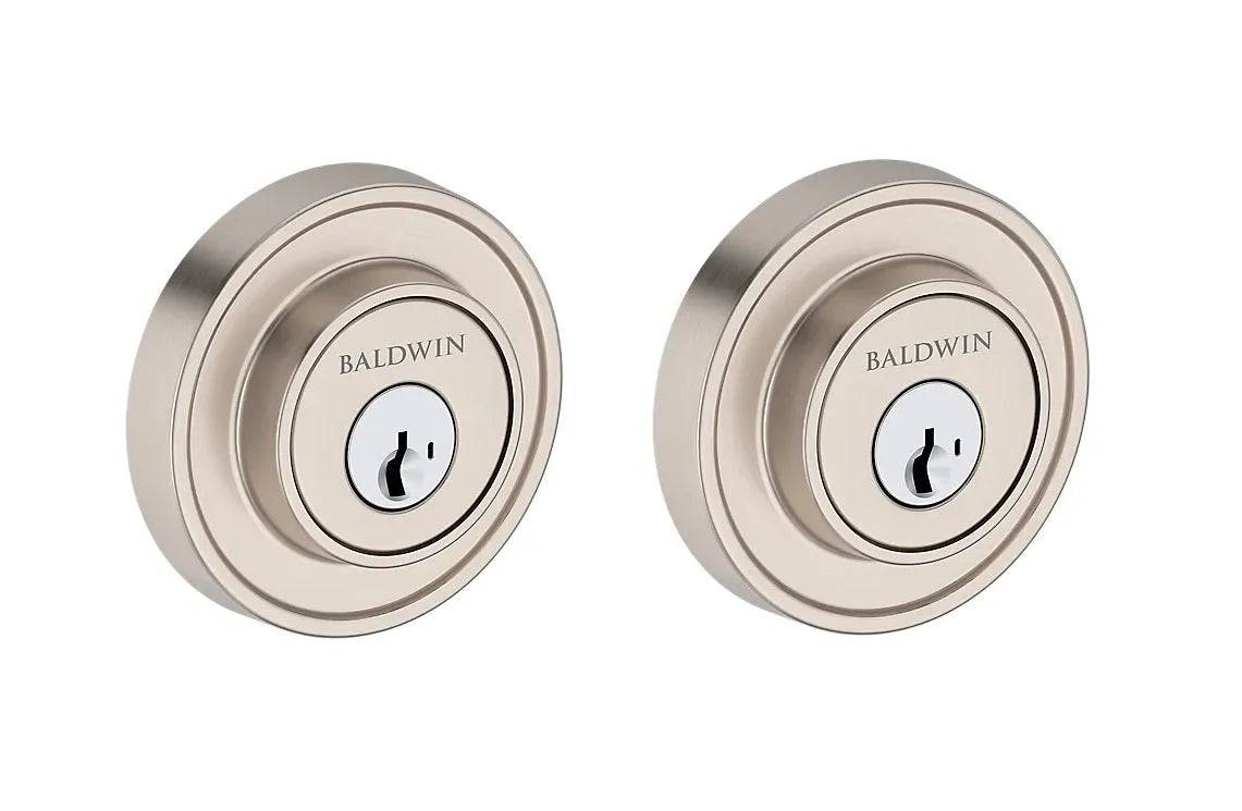 Baldwin Recessed Round Deadbolt in Satin Nickel finish
