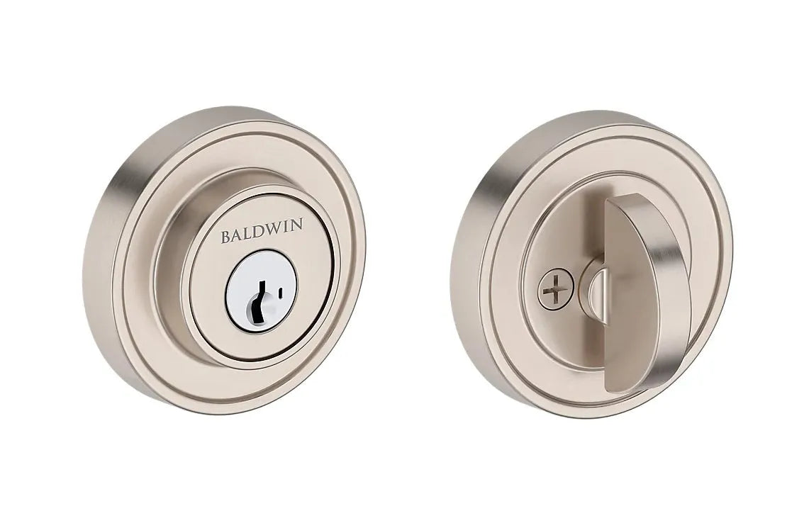 Baldwin Recessed Round Deadbolt in Satin Nickel finish