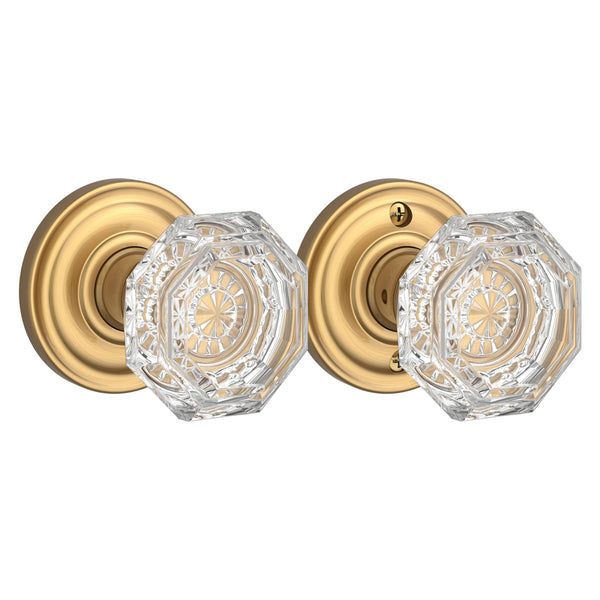 The Baldwin Reserve Crystal Knob with Traditional Round Rosette in finish.