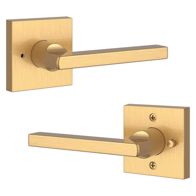 The Baldwin Reserve Square Lever with Contemporary Square Rosette in finish.