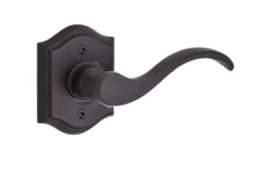 The Baldwin Reserve Curve Lever with Traditional Arch Rosette in Venetian Bronze finish.