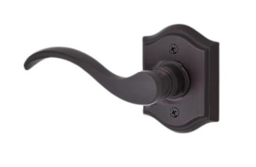 The Baldwin Reserve Curve Lever with Traditional Arch Rosette in Venetian Bronze finish.