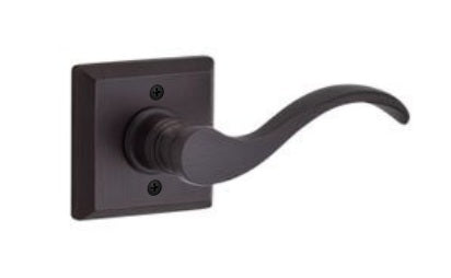 The Baldwin Reserve Curve Lever with Traditional Square Rosette in Venetian Bronze finish.