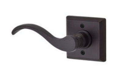 The Baldwin Reserve Curve Lever with Traditional Square Rosette in Venetian Bronze finish.