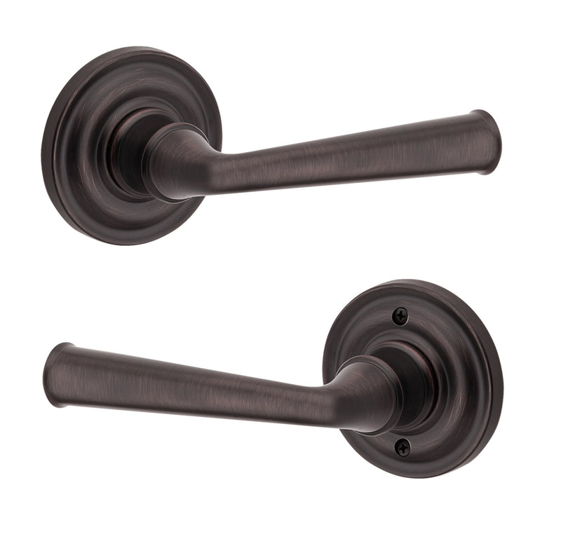 The Baldwin Reserve Federal Lever with Traditional Round Rosette in Venetian Bronze finish.