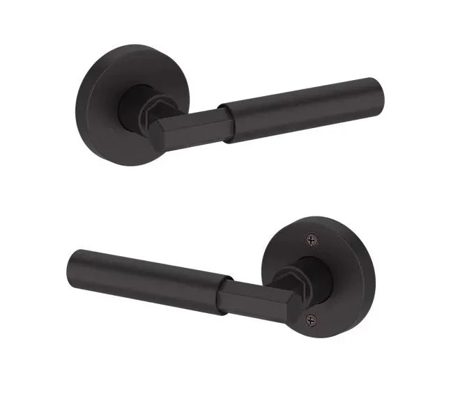 Baldwin Riddling Lever with Contemporary Round Rosette in Venetian Bronze finish