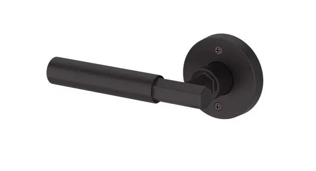 Baldwin Riddling Lever with Contemporary Round Rosette in Venetian Bronze finish