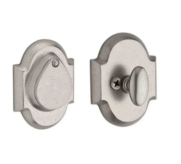 Baldwin Rustic Arch Deadbolt White Bronze