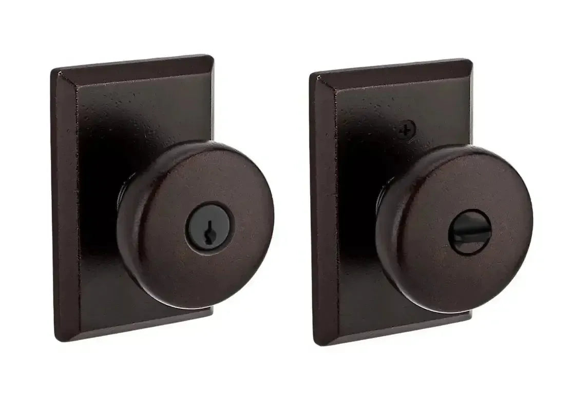 Baldwin ReserveBaldwin Rustic Knob with Rustic Square Rosette in 